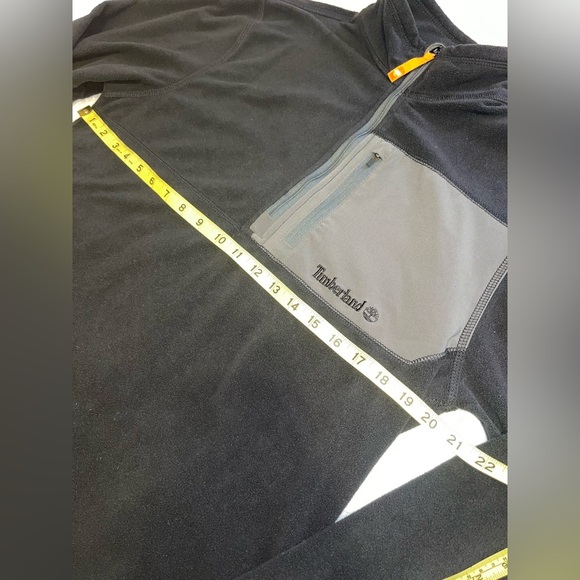 Timberland Half-Zip Fleece Pullover Jacket Black Gray Men’s Medium - Picture 3 of 6